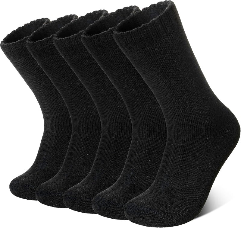 Velice Merino Wool Socks for Women 5 Pairs Warm Winter Hiking Thick Thermal Cozy Boot Work Soft Ladies Crew Socks - Image 1